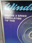 Vintage Windmere 3 Speed 16  Oscillating Electric Desk Fan  3 Blade Nos 