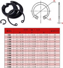 300-pcs  Alloy Steel Internal Circlip Snap Retaining Clip Ring Assortment Set