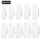  Frcolor 500pcs Long Coffin Fake Nails Full Cover Natural Ballerina False Nail