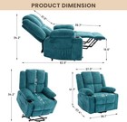 Power Lift Recliner Chair Oversized Electric Recliner With Massage   Heat 350 Lb