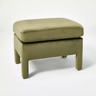 Bellfield Fully Upholstered Ottoman Olive Green Velvet - Threshold Designed