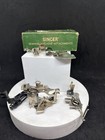 Vtg Lot Singer Sewing Machine Attachments Box  With 3 Cams With Box