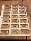 Collection Of 21 Antique  Chicago Aurora And Elgin Railroad Tickets all Nice