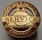 14k Gold Early Logo Pacific Gas   Electric Service Pin  4608 - Pg e   Vw r Maker