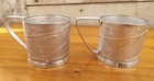 Russian Set Of 2 Soviet Vintage Coaster Tea Cup Holder Space Rocket Sputnik Ussr