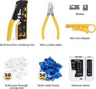 Rj45 Crimp Tool Kit  Ethernet Pass Through Crimper  Network Cat5 Cat6 Cat7 Crimp