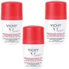3 X Vichy Intensive Roll On Deodorant 72h Excessive Perspiration 50ml