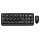 Black - Adesso Wireless Desktop Keyboard And Mouse Combo  2 4 Ghz Rf Technology 