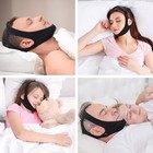 Neoprene Chin Strap For Snoring Adjustable Sleep Support Belt Men Women Black