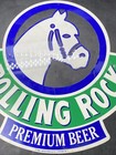 Vintage 1988 Rolling Rock Premium Beer Green Blue Horse Metal Sign 20   x15     21