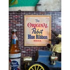 Vintage 1960s Pabst Blue Ribbon Beer Jalopy Lighted Bar Sign
