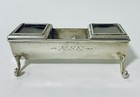 Antique Victorian Solid Sterling Silver Double Stamp Trough Box Chester 1885
