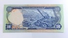 1960 Bank Of Jamaica 10 Dollar Crisp Almost Uncirculated Banknote M Series H172
