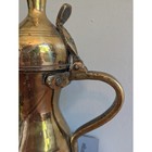Vintage Mid Century Brass Dallah Middle Eastern Coffee Pot 11 5 Inch Pitcher