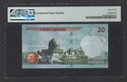 Jordan 20 Dinars 2020   Ah1441 P37g Uncirculated Grade 67