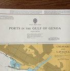 Vintage Ports In The Gulf Of Genoa Italy Nautical Chart Map - 41    X 28   