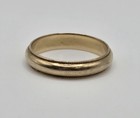 Vintage Solid 14k Yellow Gold Milgrain Wedding Band Ring     P14k Plumb Gold