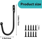 8 Pcs Curtain Tie Backs  Black  Metal Curtain Holdbacks  8pcs-small 