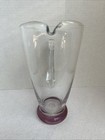 Vintage France Martini Pitcher Purple To Ombr   Pink Clear Glass