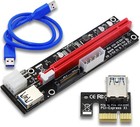 Pci-e 1x To 16x Powered Usb3 0  gpu Riser Extender Adapter Card  Board Cable New