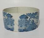 Antique British 1800 s Caramania Blue Spode Series Pate  Broken repaired W  Iron