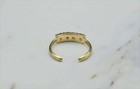 0 05 Ct Round Cut Simulated Four Stone Women s Toe Ring 14k Yellow Gold Plated