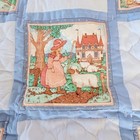 Vintage Handmade Baby Blanket Quilt Mother Goose Nursery Rhyme Soft Crib Toddler