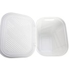 24  Plastic Hinged-lid Rectangle Laundry Hamper  All Ages  White