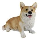 Large 18 5  Long Sitting Realistic Lifelike Welsh Corgi Dog Statue Home Decor