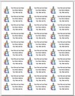 150 Christmas Snowman Prismatic Scarf Mailing Return Address Labels Personalized
