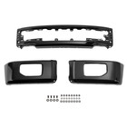 New Front Bumper Face Bar For 2015-2017 Ford F-150 W fog Light Holes Steel Black