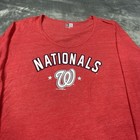Nwt Washington Nationals Shirt Womens Xl Red Long Sleeve Mlb New Era 2019
