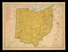 1940s Vintage Ohio Railroad Map Wall Art Depot Towns Old Original B o Rr