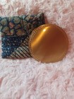 Rare Vintage Elgin American Round Gold Tone Powder Compact Mirror