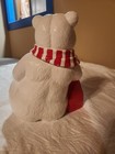 Vintage 1998 Cookie Jar Polar Bear Limited Edition Coca-cola Red Scarf Christmas
