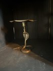 An Antique Indian Brass Cobra Candle Holder Or Incense Burner