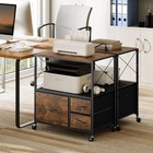 Mahancris File Cabinet With Charging Station  3 Drawer Lateral Filing Cabinet   