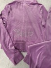 Nwt  Size Medium Juicy Couture Bling Tracksuit -violet Tulle  - Pants   Hoodie