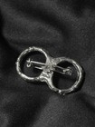 Sterling Silver Infinity Double Circle Figure 8 Brooch Pin