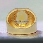 Citrine Cushion Cut With 14k Yellow Gold Ring For Men s  446  