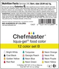 Chefmaster Liqua Gel Food Coloring - 12 Color Set B - Frosting Decorating