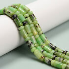 Natural Chrysoprase Cylinder Tube With Rondelle Beads Size 6x9mm 15 5   Strand