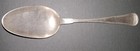 Antique 1840s Danish Coin Silver Spoon Very Rare Pinprick Engraved Names   Leaf