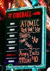 Fireball - Illuminated Led - Chalk Board - Daily Menu Sign