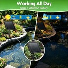 Solar Aerator  Solar Air Pump -2000mah Solar Pond Pump  Equipped With 2 Bubble   a