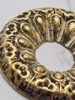 Vintage Antique Brass Escutcheon  Handle Door Plate History Key Art Floral Old