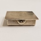Vintage Sterling Silver Square Pill Box Trinket Holder Mono