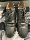 Vintage Freeman Gray Leather Oxfords Men   s Size 9-1 2 M W box Lace Up