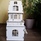 Wooden Dollhouse 3-story For Barbie   Lol   Handmade Miniature Playhouse 55 Cm