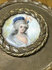 Antique French Gilt Bronze Trinket Jewelry Casket Box Limoges Miniature Portrait